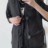 Harajuku Clothing Men's Casual Shirts Summer Workwear Male Cardigan Top