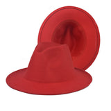 Fedora Hat Woolen Thick Top Hat Women's Fedora Hat British Style Felt Cap