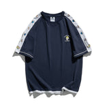 Men T Shirt Summer Casual Tops Men's Clothes Summer Wear Vintage Men's Short Sleeve Casual Loose Multicolor Printing Fake Two-Piece T-shirts