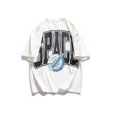 Men T Shirt Summer Casual Tops Men's Summer Large Printed Candy Color Short Sleeve T-shirt Men's and Women's Neutral Loose Summer Short Sleeve