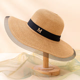 Fedora Golf Hats Summer Satin Big Brim Straw Hat