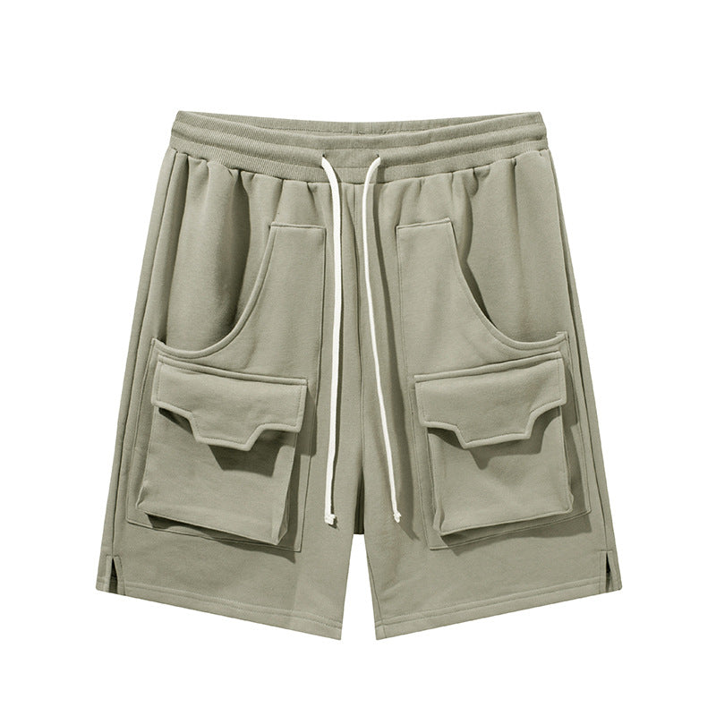 Men's Summer Pocket Shorts Large Size Loose Retro Sports Casual Pants Men's and Women's Pant