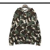 Autumn And Winter Palm Letter Camouflage Terry Hooded Sweater For Men And Women