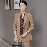Women Pants Suit Uniform Designs Formal Style Office Lady Bussiness Attire Spring and Autumn Fashion Business Wear