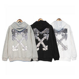 Autumn And Winter Back Dissolved Arrow Hooded Sweater For Men And Women