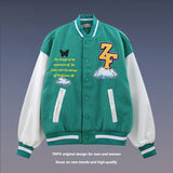 Mens Fall Outfits Hip Hop Jacket Loose Casual Couple Jacket