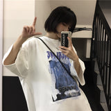 Harajuku Clothing for men Tshirt Classic Shirts Summer Cool Printed Loose T-shirt