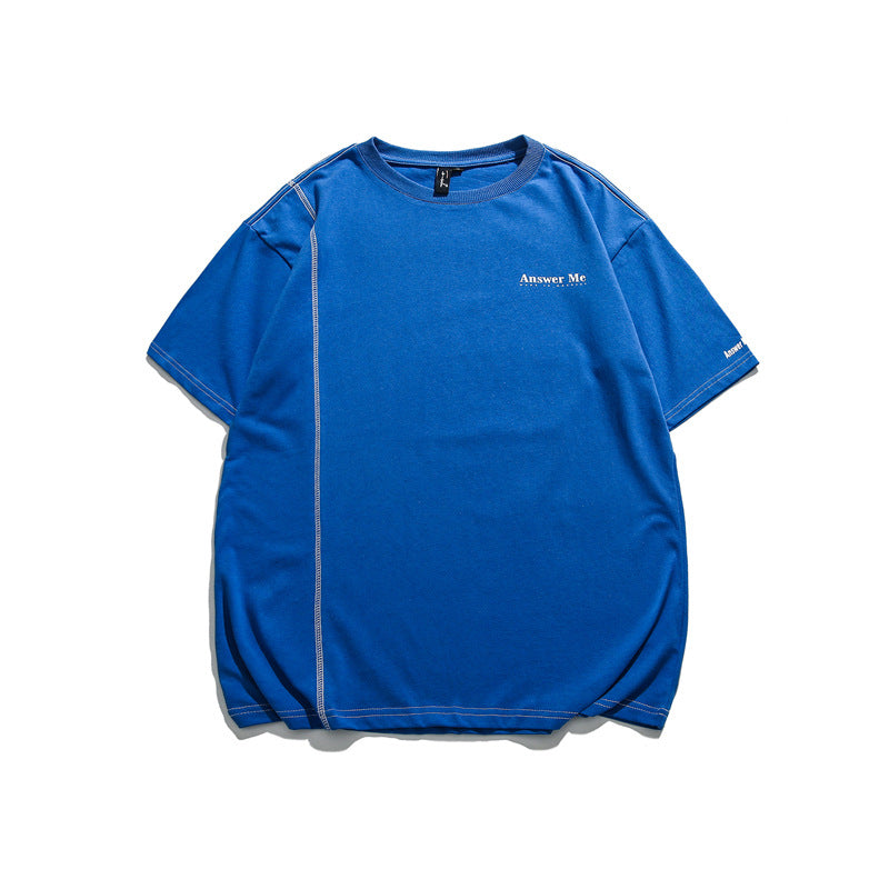 2022 Summer Man T Shirt Bright Line Letter Printing