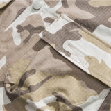 Men Shacket Long Sleeve Autumn Shirt Autumn Leisure Shirt Camouflage Long Sleeve Multi-Pocket Shirt