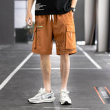 Mens Cargo Shorts Men's Summer Loose Fifth Pants Overalls Youth Straight Casual Letters