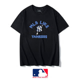 MLB T Shirt Men & Women Trendy MLB Lightning Print round Neck Short Sleeve T-shirt