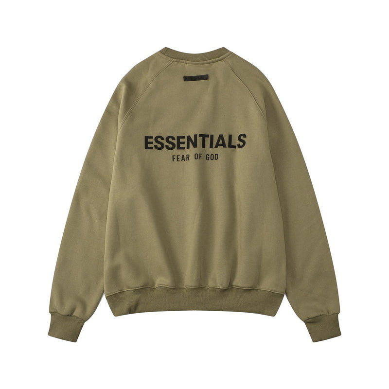 Fog Fear of God Sweatshirt Fear of God Double-Line Essentials Fleece-Lined Back Three-Dimensional Letter Crew Neck Sweater