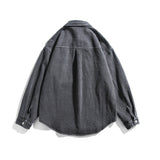 Men Shacket Long Sleeve Autumn Shirt Denim Shirt Student Long Sleeve Shirt Neutral Top Men's Coat