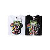 A Ape Print for Kids T Shirt Short Sleeve Colored Mosaic Children T-shirt