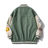 Kanye Bomber Jacket Letter Embroidery Loose Multicolor Casual