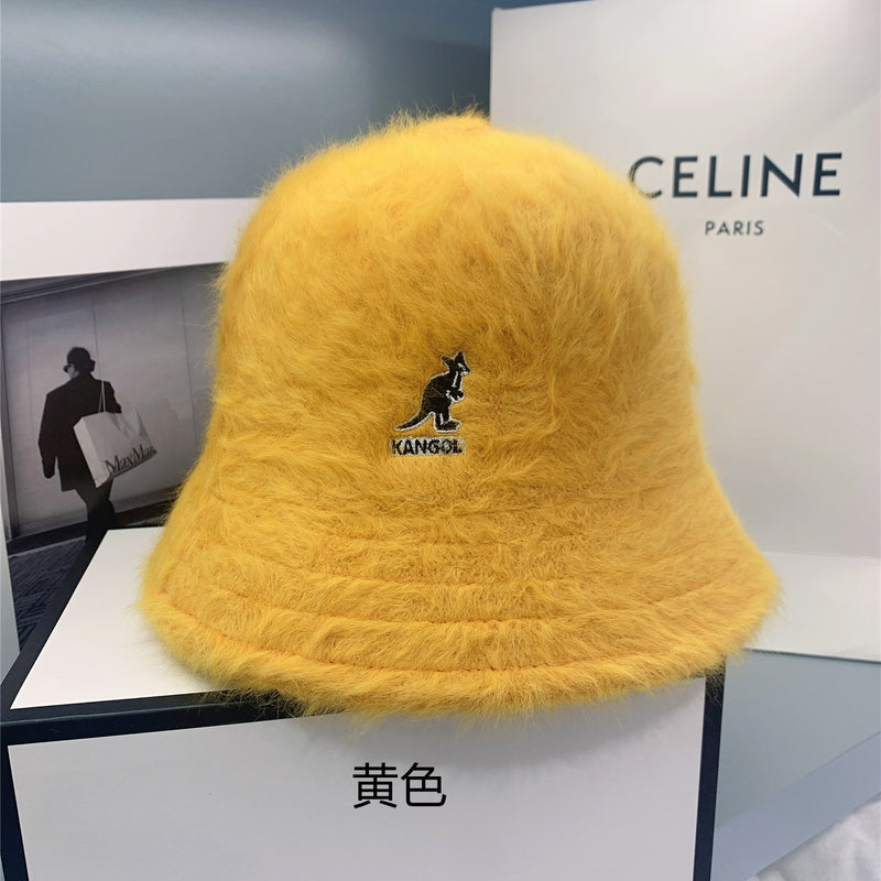 LL Cool J Hat Kangaroo Hat Bucket Hat Women's Autumn and Winter Warm Wide Brim Bucket Hat