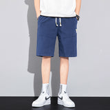 Mens Cargo Shorts Summer Workwear Men's Shorts Loose Five-Point Straight Casual Pants Multi-Pocket Student Shorts