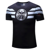 Captain America T Shirt Short Sleeve Avengers 2 Men's Clothing
