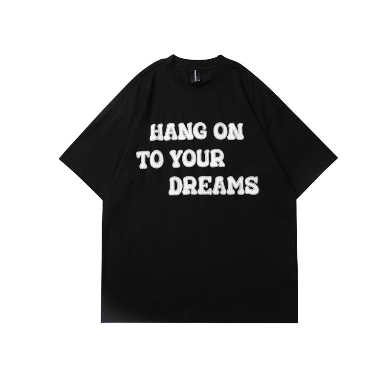 2022 Summer man t shirt Graffiti Letter Print Short-Sleeve