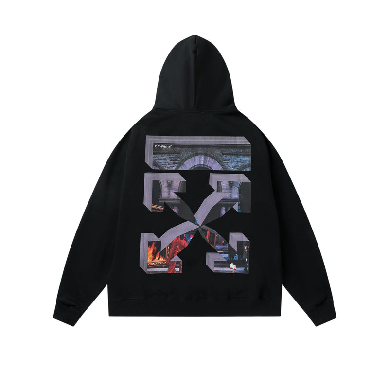 Autumn And Winter 3d Oil Painting Arrow Hooded Sweater For Men And Women