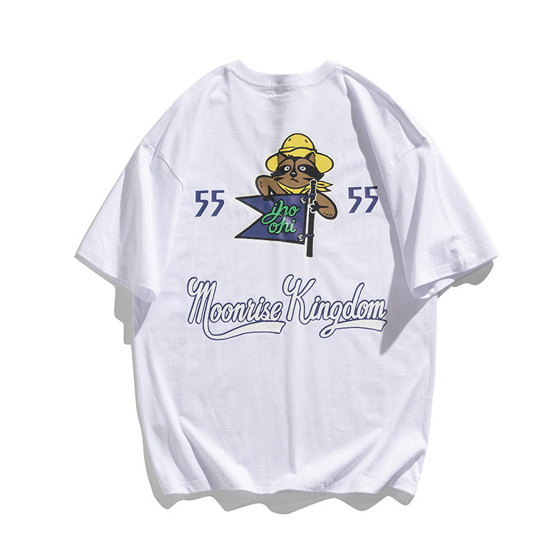 2022 Summer Man T Shirt Cartoon Loose All-Match