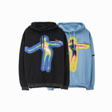 Men Fall Outfits Hooded Sweater Hip Hop Retro Niche Loose Top
