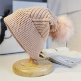 Toque Hat Female Autumn and Winter Knitted Hat Female Winter Warm Wool Hat