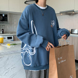 Vintage Graphic Hoodies Round Neck Print