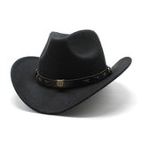 Wester Hats Western Cowboy Hat Autumn and Winter Woolen Fedora Hat Felt Cap
