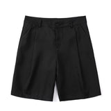 Men Bermuda Shorts Suit Shorts Men's Five-Point Student Versatile Solid Color Five-Point Pants