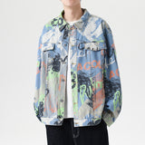 Graffiti Denim Jacket Loose Fashion Personalized Graffiti Letter Denim Jacket
