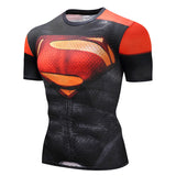 Captain America T Shirt Batman Flash Naruto Short Sleeve T-shirt