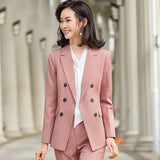 Women Pants Suit Uniform Designs Formal Style Office Lady Bussiness Attire Green Spring and Autumn Fashionable Suit