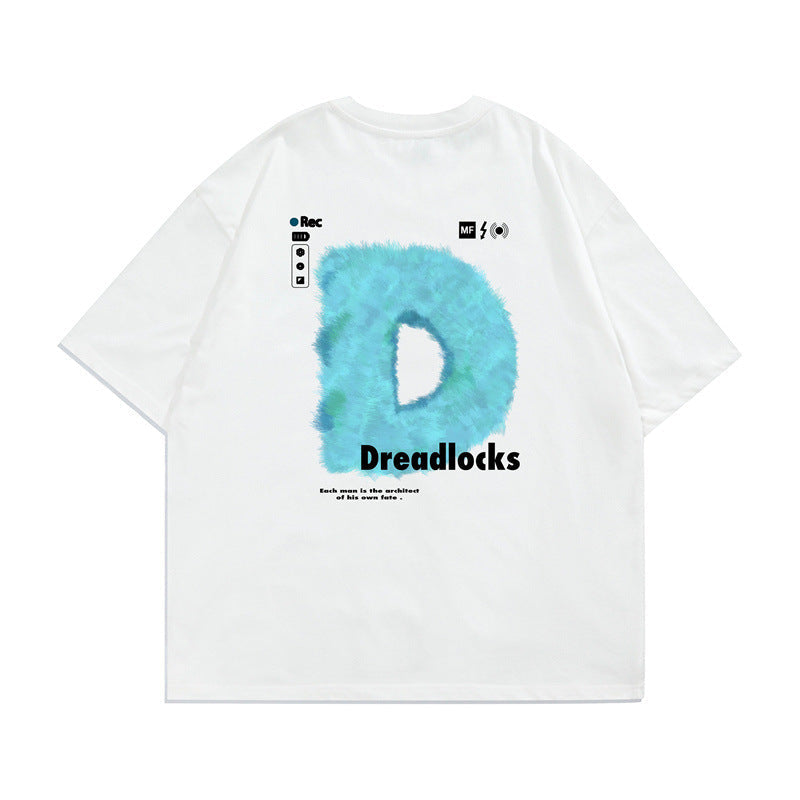 2022 Summer man t shirt Graffiti Letter Print Short-Sleeve