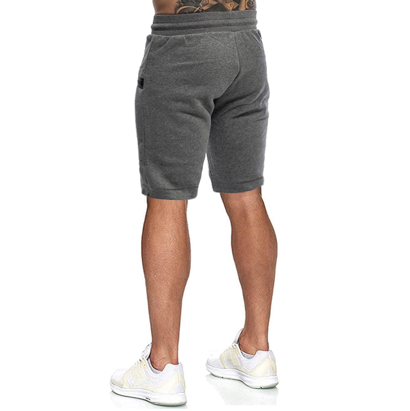 Men Shorts Sports Shorts Summer Men's Pocket Zipper Drawstring Sports Casual Shorts