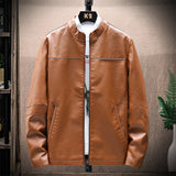 Urban Leather Jacket Men's Casual Jacket Spring and Autumn Motorcycle Jacket Leather Jacket