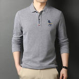 USPA Shirts Cotton Polo Shirt Men's Spring Embroidery Business Long-Sleeved T-shirt