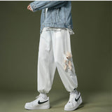 Men Pants Fleece-Lined Thickened Ankle Banded Pants