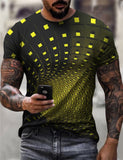 3D T Shirt Vortex Digital Printing Loose