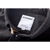 Men Shacket Long Sleeve Autumn Shirt Autumn Shirt Solid Color Loose Comfortable Pocket Casual Shirt