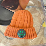 Women Beanies Autumn and Winter Smiling Face Woolen Cap Female Couple Knitted Cold Cap
