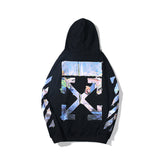 Autumn And Winter Monet Oil Painting Series Round Neck Pullover Hooded Sweater
