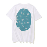 A Ape Print T Shirt Cartoon Anime Loose Teen Summer Casual T-shirt
