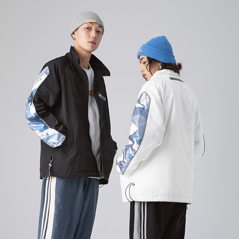 Men's Spring Stand Collar plus Size Retro Sports Stitching Jacket Vintage Baseball Uniform Jacket Trendy Men Jacket