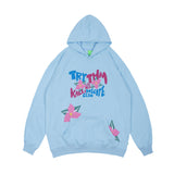 Men Fall Outfits Vintage Bear Embroidered Hooded Sweater Hip Hop Loose Couple Casual Jacket