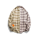 Men Shacket Long Sleeve Autumn Shirt Autumn Leisure Shirt Fresh and Loose Retro Plaid Shirt