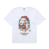 A Ape Print T Shirt Cartoon Anime Loose Summer Casual T-shirt