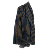 Men Shacket Long Sleeve Autumn Shirt Autumn Shirt Striped Loose Casual Youth Shirt Men