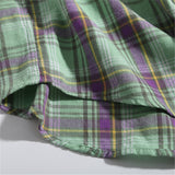 Men Shacket Long Sleeve Autumn Shirt Autumn Fresh and Loose Lapel Cardigan Plaid Shirt for Men