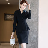 Women Pants Suit Uniform Designs Formal Style Office Lady Bussiness Attire Slim Fit Work Clothes Autumn and Winter